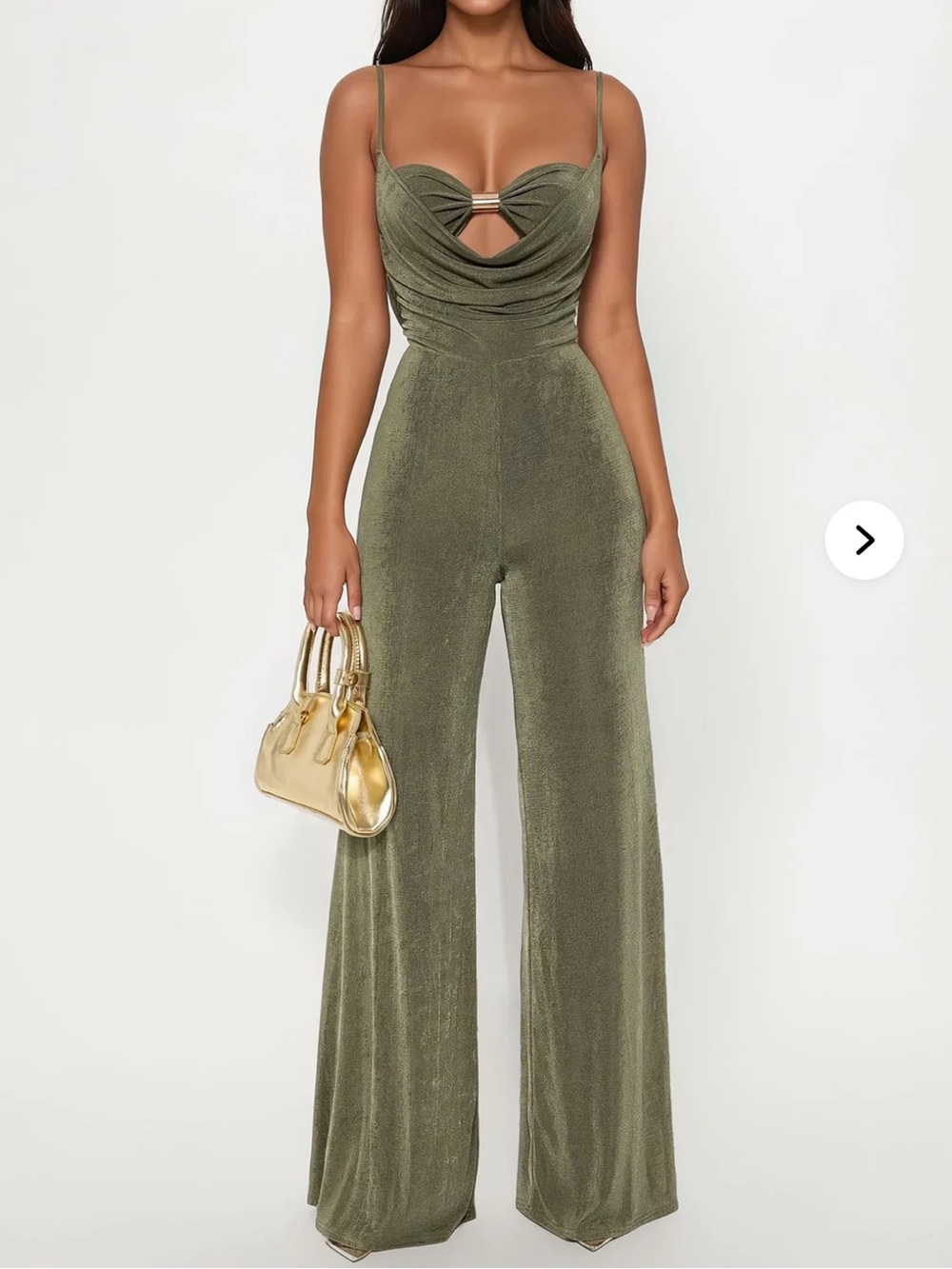 Fashion Nova So Into You Slinky Jumpsuit Size L NWT